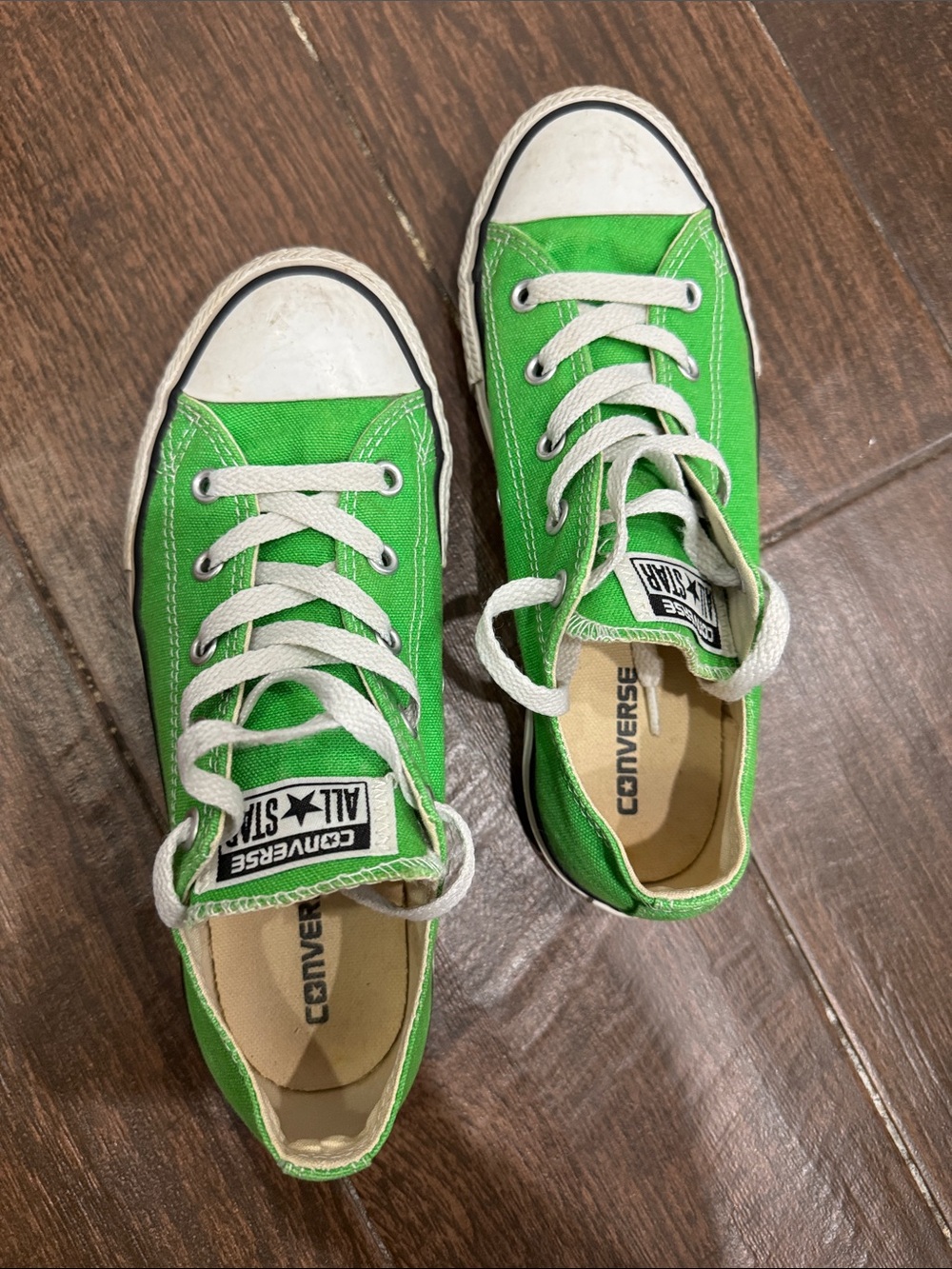 Converse Kids Green Canvas Low Top Sneakers
